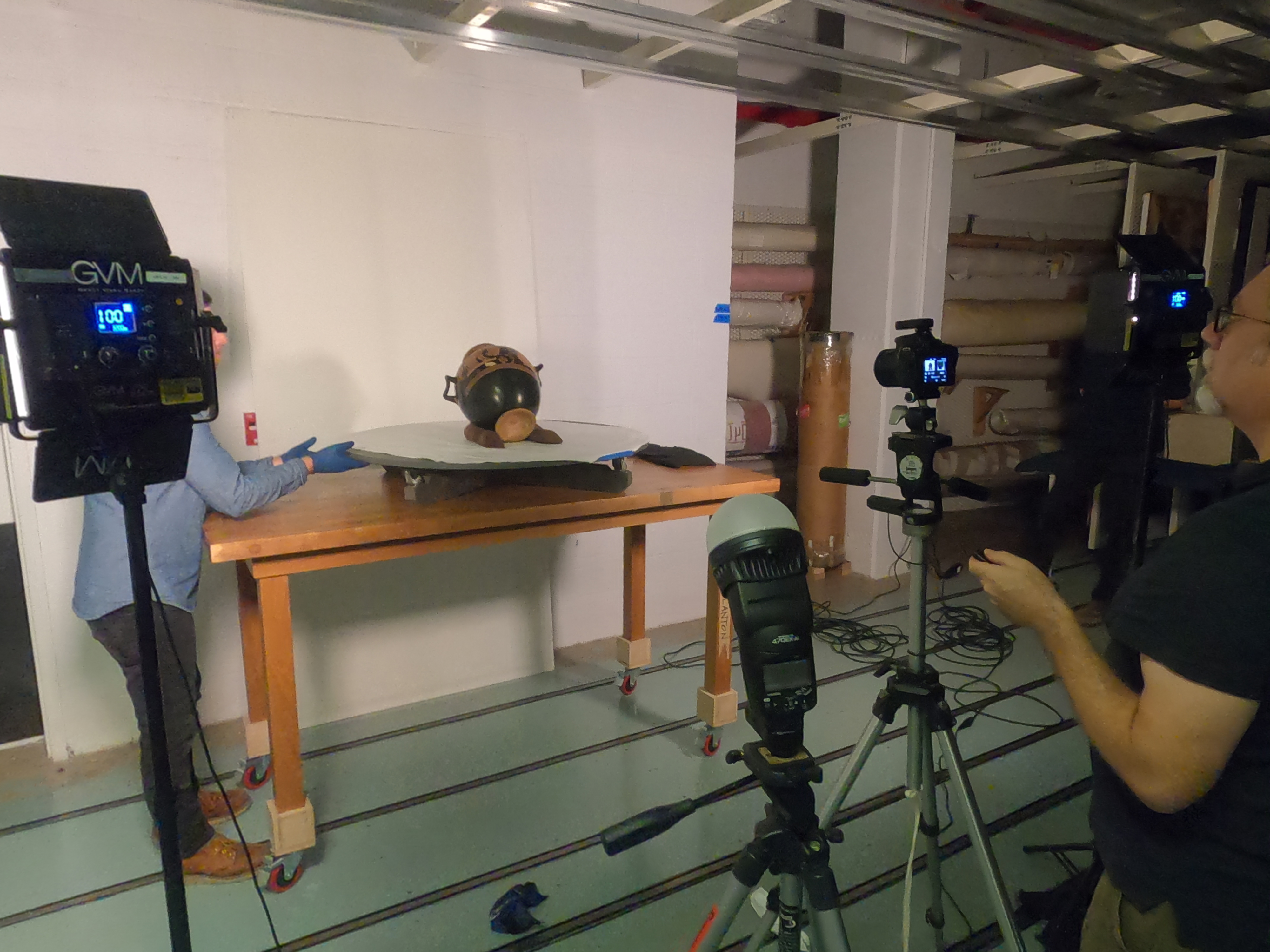 Adam Rabinowitz photographing the Blanton Calpis